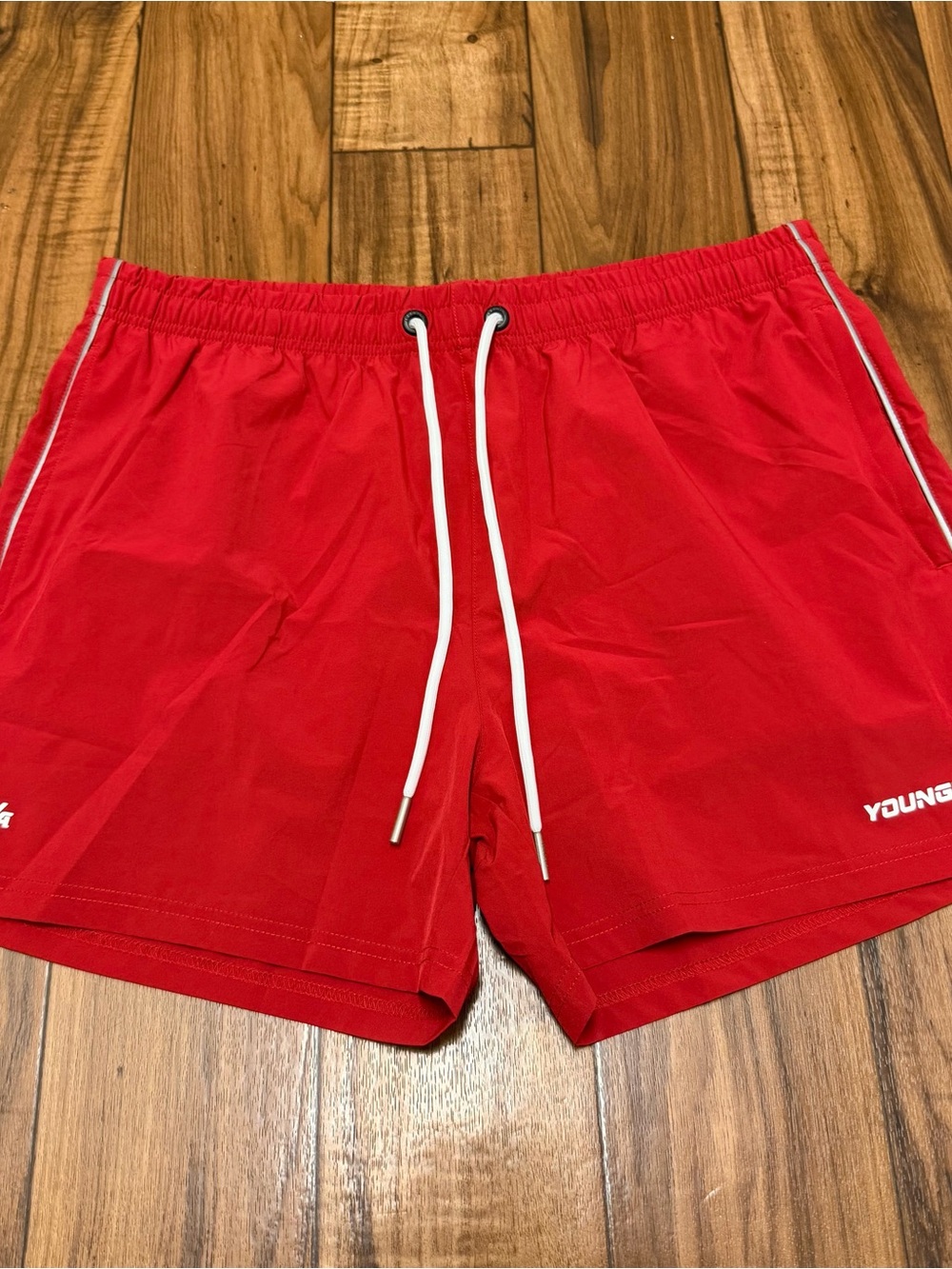 YoungLA 1021 Leg Day Shorts Red Gym Lifting Workout 4.5” Men’s 2XL